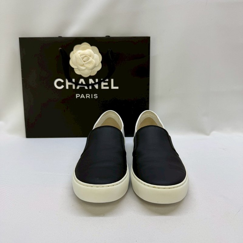CHANEL 皮革休閒懶人鞋-0
