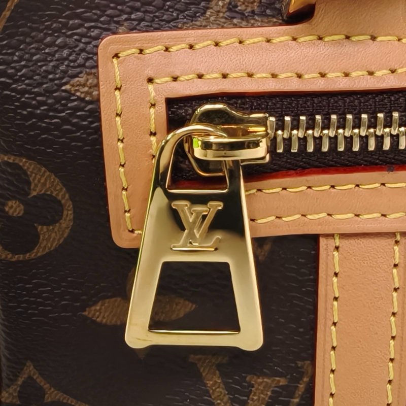 LOUIS VUITTON CITÉ矩形手袋老花PVC金扣晶片肩背包-4