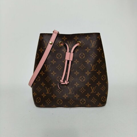 LOUIS VUITTON NÉONOÉ水桶包中號26粉色內裏老花PVC金扣2018肩背包