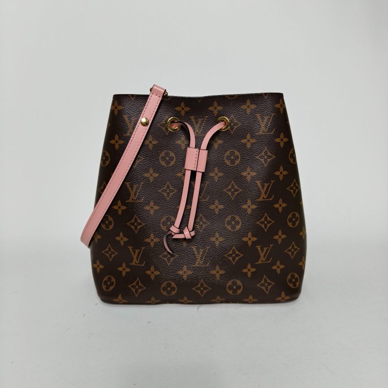 LOUIS VUITTON NÉONOÉ水桶包中號26粉色內裏老花PVC金扣2018肩背包-0