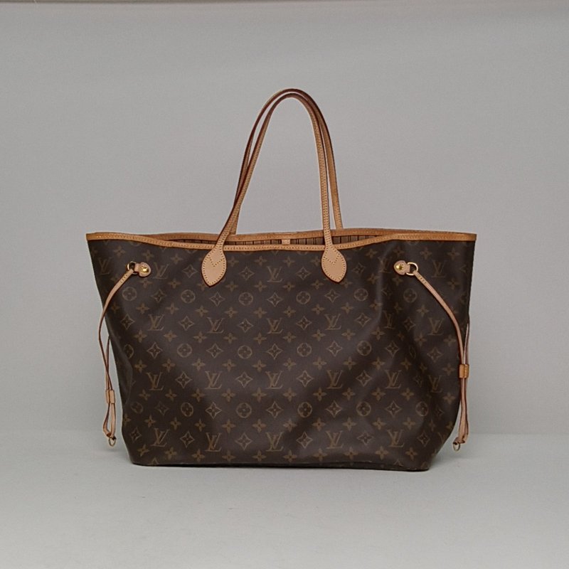 LOUIS VUITTON Neverfull大號39配子袋米色內裏老花PVC金扣2019肩背包-2