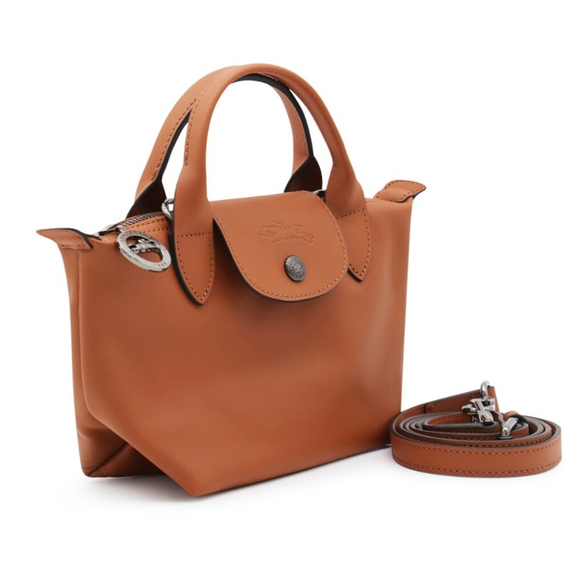 【LONGCHAMP】Le Pliage Xtra XS 牛皮 手提包 肩背包 斜背包 水餃包 腰果色 L1500987M19-3