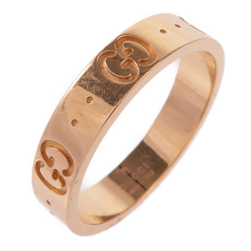 GUCCI 18K玫瑰金Icon Thin Band戒指Gucci#12/US#6-0