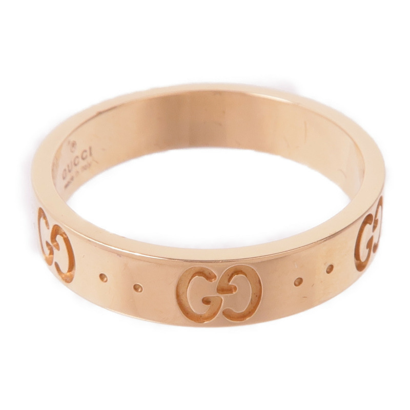 GUCCI 18K玫瑰金Icon Thin Band戒指Gucci#12/US#6-3