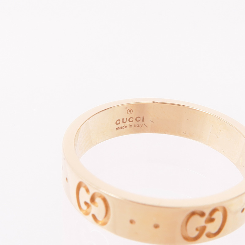 GUCCI 18K玫瑰金Icon Thin Band戒指Gucci#12/US#6-4