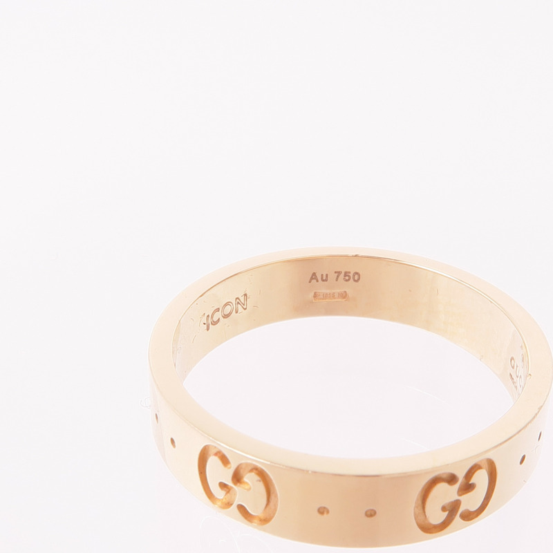 GUCCI 18K玫瑰金Icon Thin Band戒指Gucci#12/US#6-5
