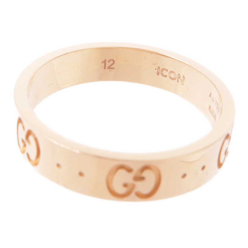 GUCCI 18K玫瑰金Icon Thin Band戒指Gucci#12/US#6-6