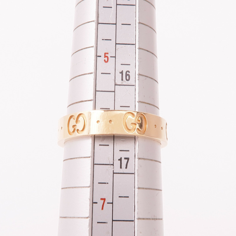 GUCCI 18K玫瑰金Icon Thin Band戒指Gucci#12/US#6-7