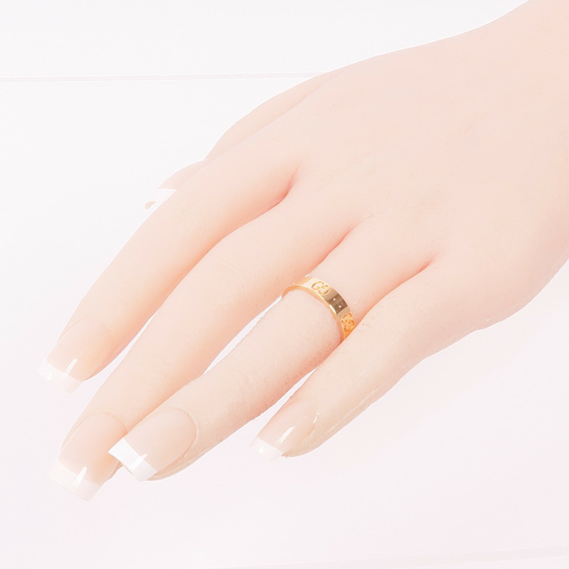 GUCCI 18K玫瑰金Icon Thin Band戒指Gucci#12/US#6-8