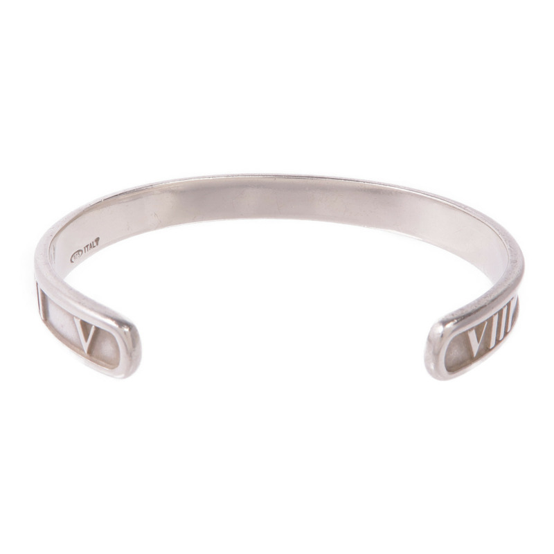 TIFFANY&CO 925純銀Atlas Roman Numeral Cuff Bracelet手鐲-2