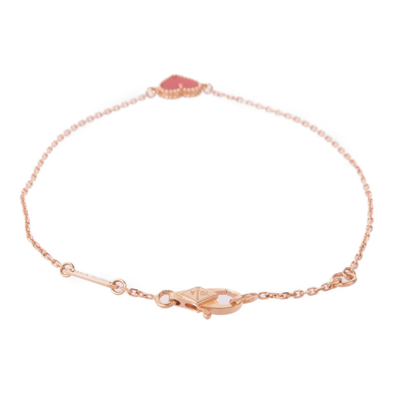 Van Cleef & Arpels 18K玫瑰金Sweet Heart Bracelet紅玉髓手鏈-2