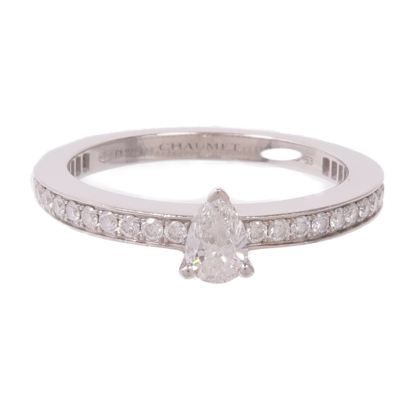 Chaumet PT950鉑金Triomphe De Chaumet Ring鑽石戒指US#6.5-1