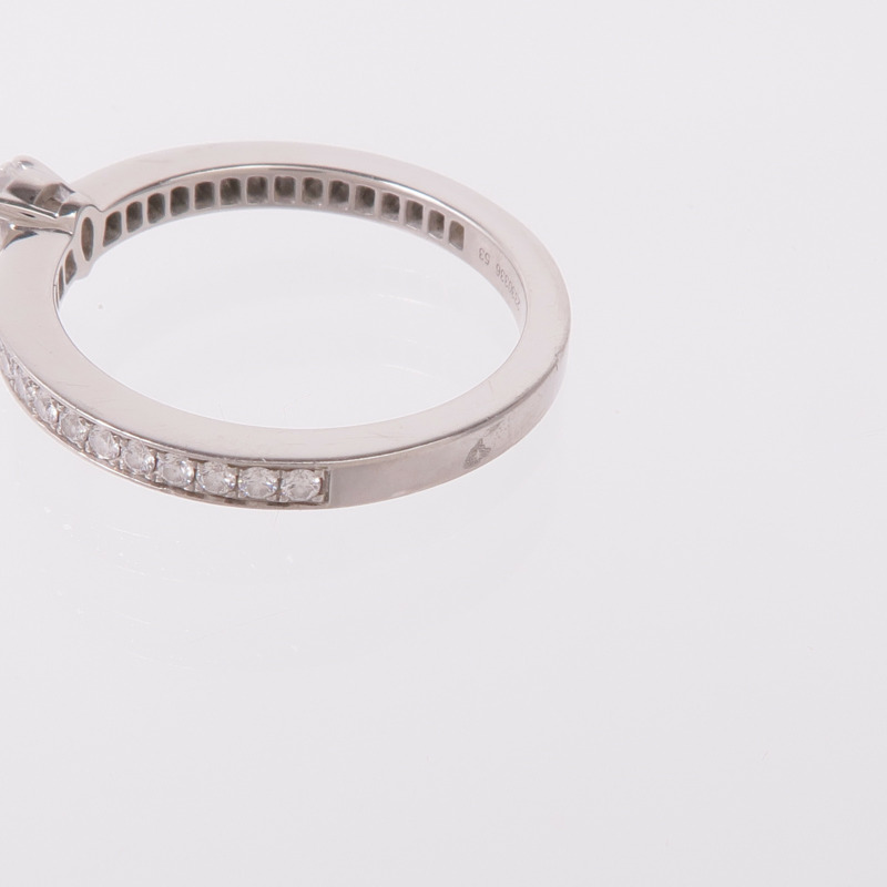 Chaumet PT950鉑金Triomphe De Chaumet Ring鑽石戒指US#6.5-7