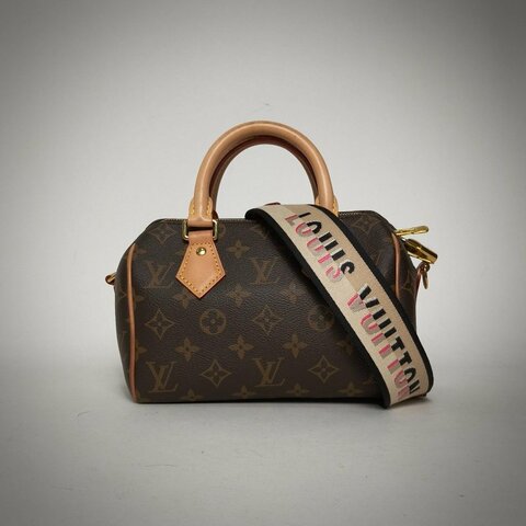 LOUIS VUITTON Sp20可拆卸黑白寬肩帶老花PVC晶片肩背包