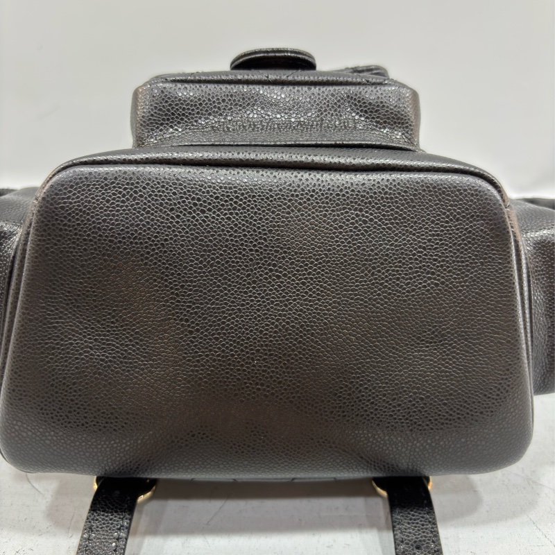 CHANEL AS4399 DUMA 黑色荔枝皮金鍊 坦克包炸藥包後背包肩背包側背包手提包-9