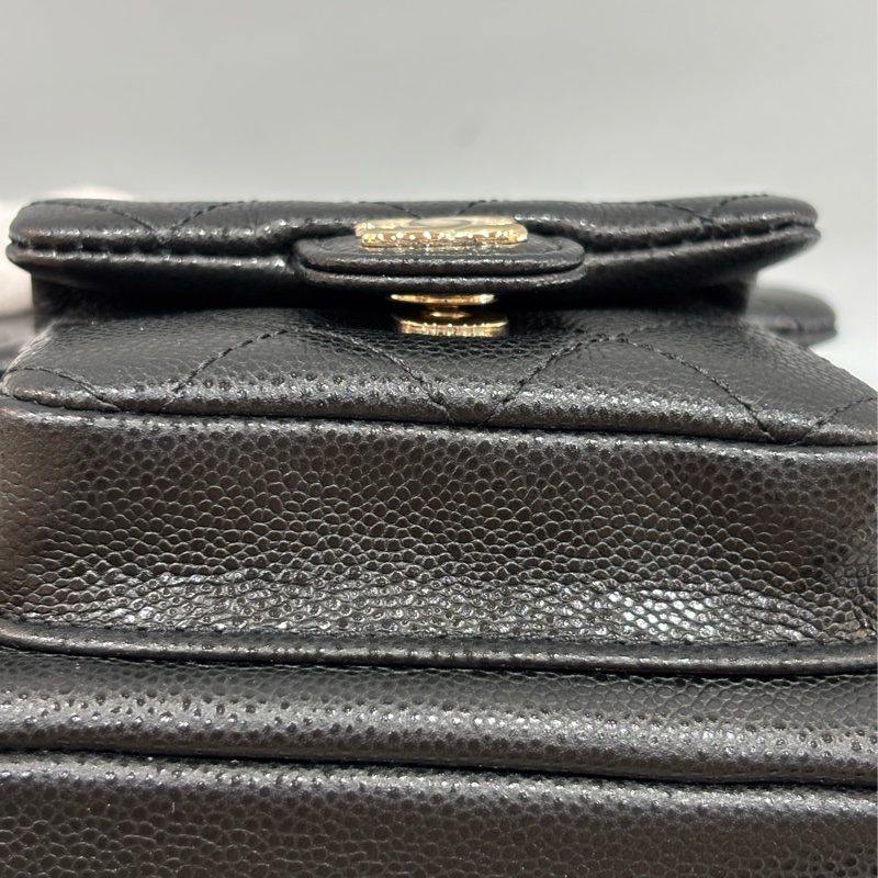 CHANEL AS4399 DUMA 黑色荔枝皮金鍊 坦克包炸藥包後背包肩背包側背包手提包-17