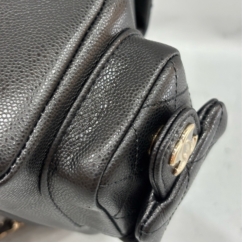 CHANEL AS4399 DUMA 黑色荔枝皮金鍊 坦克包炸藥包後背包肩背包側背包手提包-20