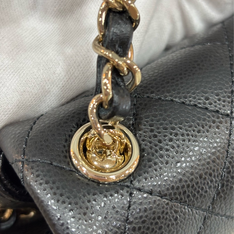 CHANEL AS4399 DUMA 黑色荔枝皮金鍊 坦克包炸藥包後背包肩背包側背包手提包-21