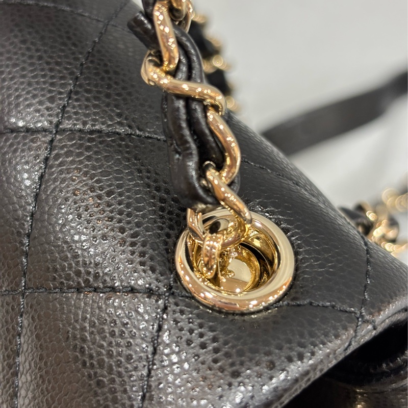 CHANEL AS4399 DUMA 黑色荔枝皮金鍊 坦克包炸藥包後背包肩背包側背包手提包-22