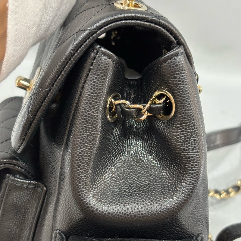 CHANEL AS4399 DUMA 黑色荔枝皮金鍊 坦克包炸藥包後背包肩背包側背包手提包-24
