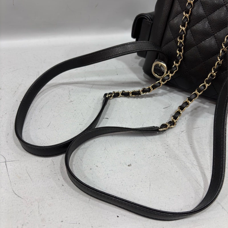 CHANEL AS4399 DUMA 黑色荔枝皮金鍊 坦克包炸藥包後背包肩背包側背包手提包-31