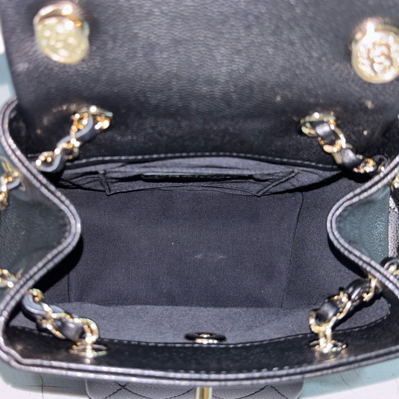 CHANEL AS4399 DUMA 黑色荔枝皮金鍊 坦克包炸藥包後背包肩背包側背包手提包-49