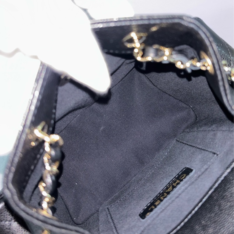 CHANEL AS4399 DUMA 黑色荔枝皮金鍊 坦克包炸藥包後背包肩背包側背包手提包-50