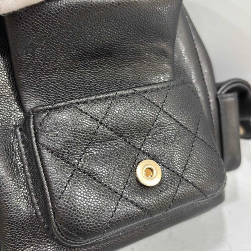 CHANEL AS4399 DUMA 黑色荔枝皮金鍊 坦克包炸藥包後背包肩背包側背包手提包-57