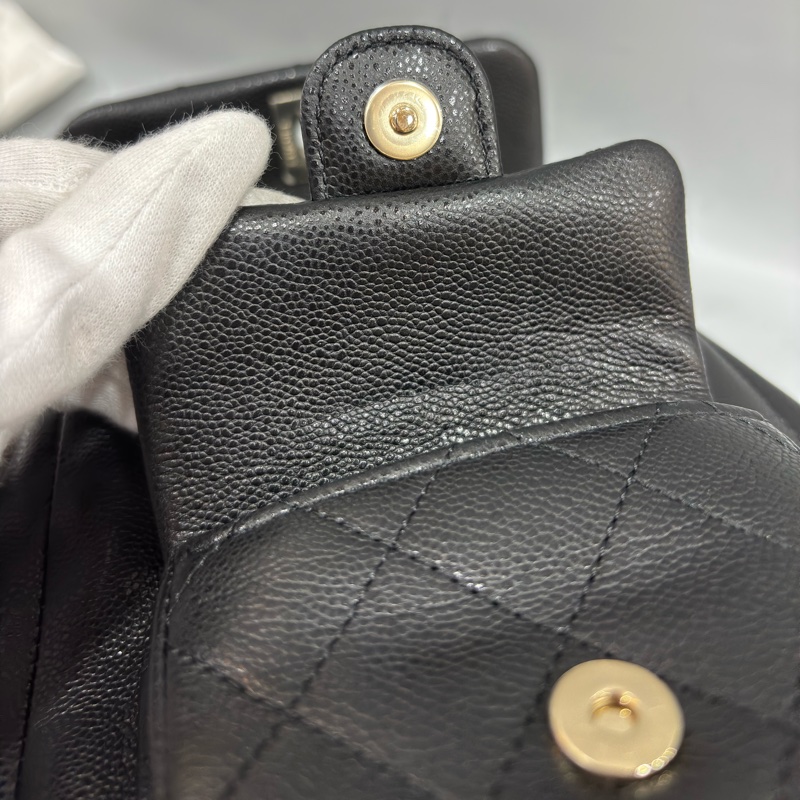 CHANEL AS4399 DUMA 黑色荔枝皮金鍊 坦克包炸藥包後背包肩背包側背包手提包-58