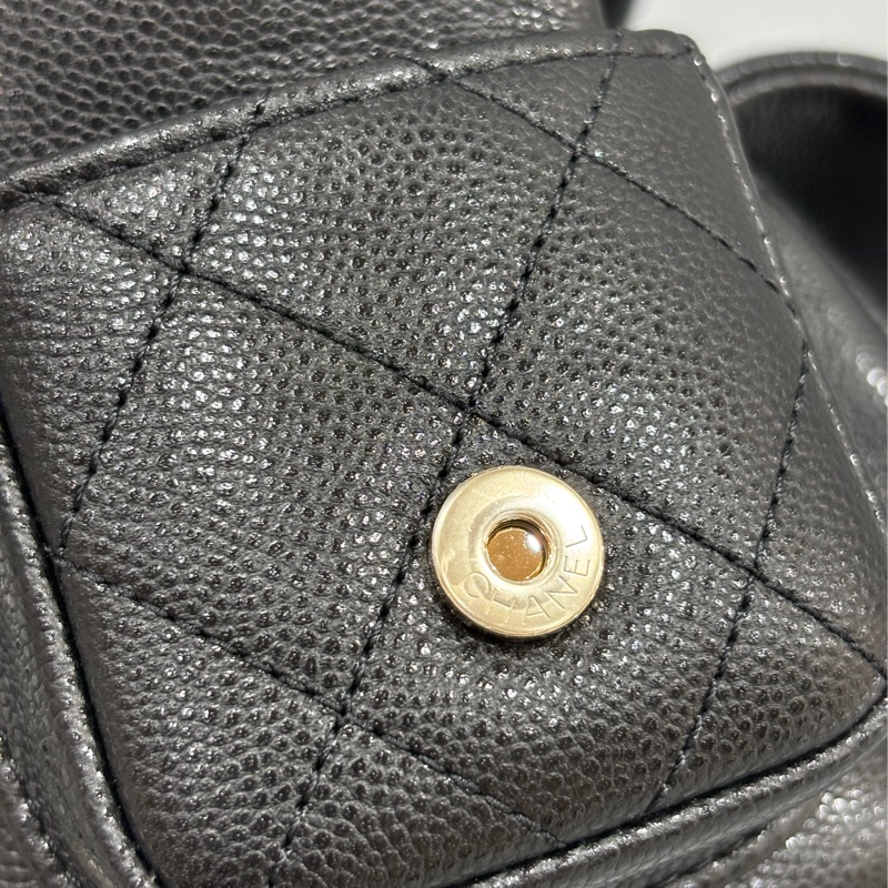 CHANEL AS4399 DUMA 黑色荔枝皮金鍊 坦克包炸藥包後背包肩背包側背包手提包-61