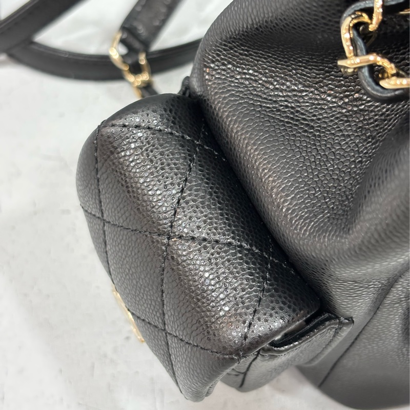 CHANEL AS4399 DUMA 黑色荔枝皮金鍊 坦克包炸藥包後背包肩背包側背包手提包-64