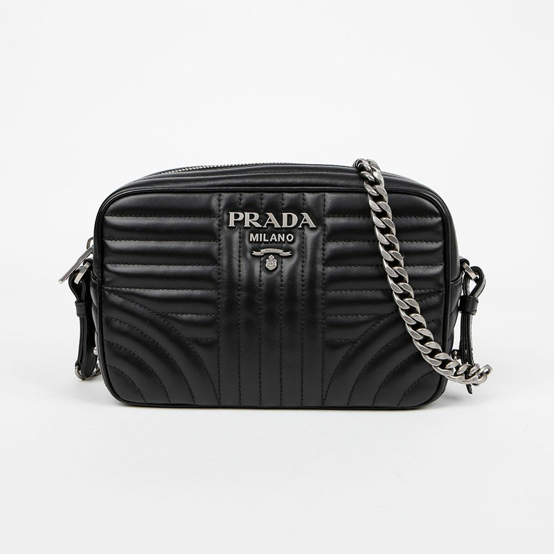 PRADA 1BH083 金屬標誌圖案單肩斜背包-1