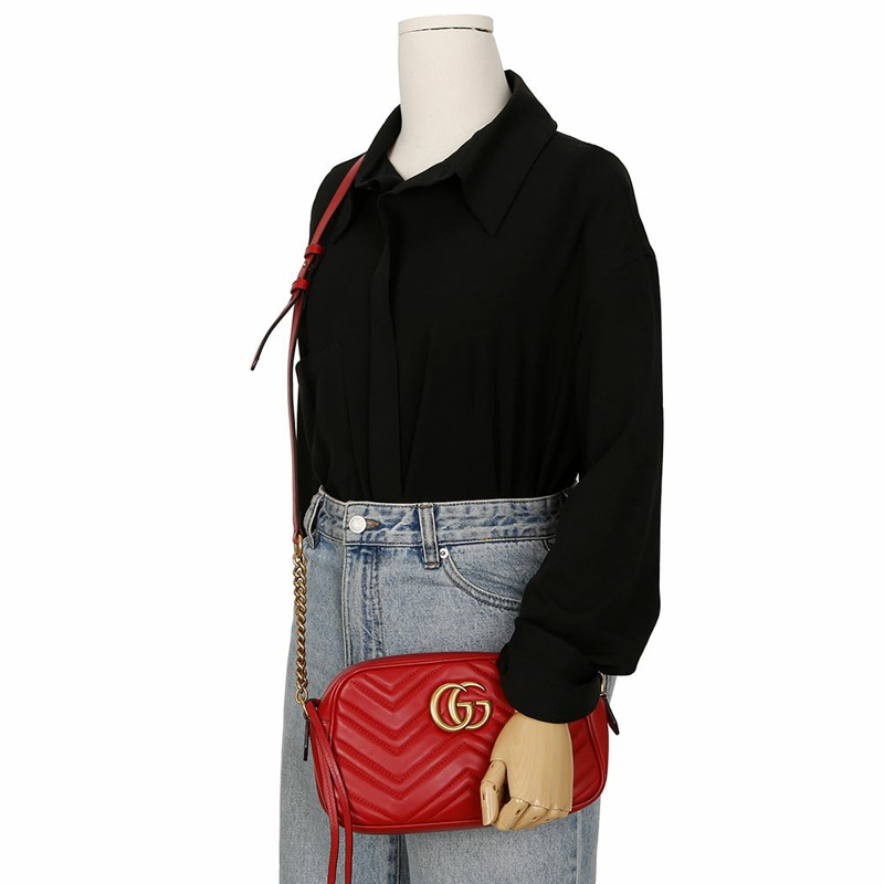 【包稅】GUCCI 447632 GG Marmont 小號肩斜背包-7
