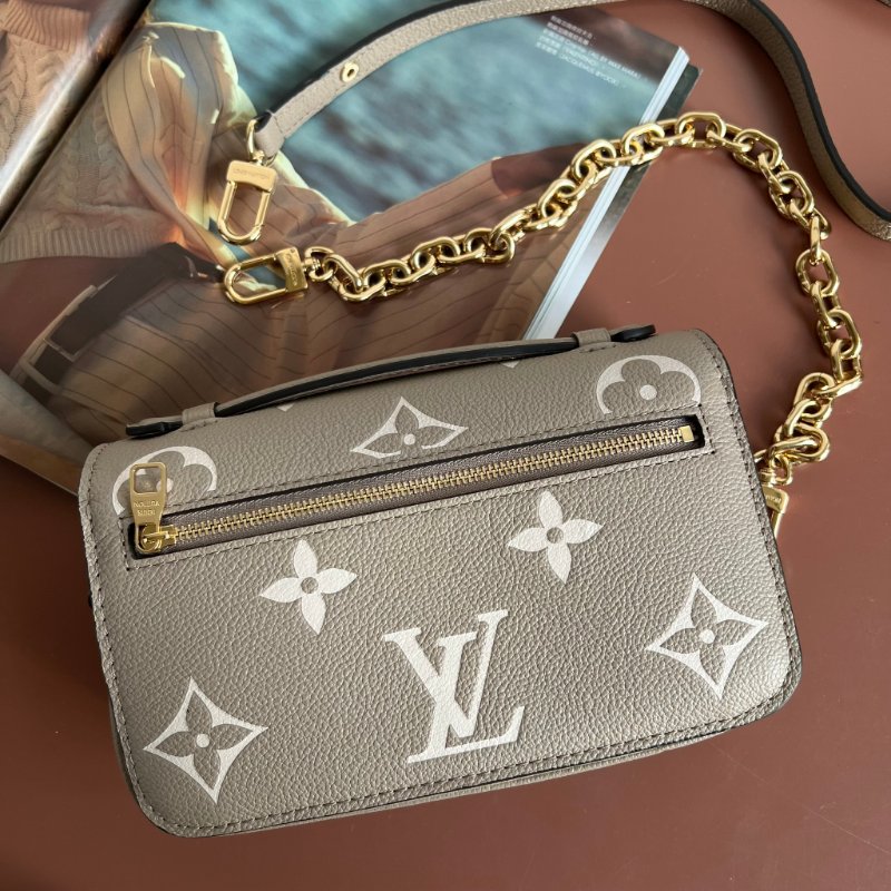 ::LOUIS VUITTON:: LV M23081 Pochette Métis East West 斑鳩灰 手提包 肩背包 法棍 腋下包-1
