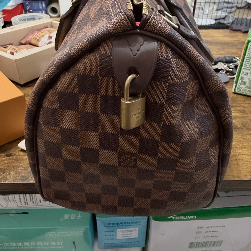 正品自用 LV Damier Ebene Speedy 35-7