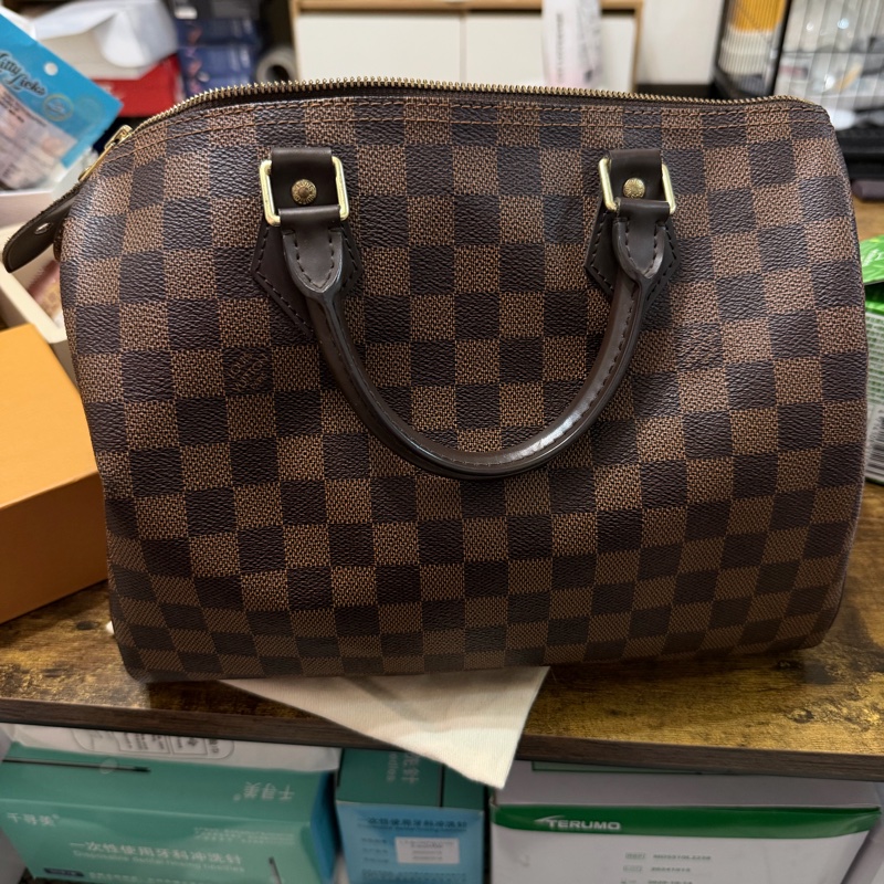 正品自用 LV Damier Ebene Speedy 35-8
