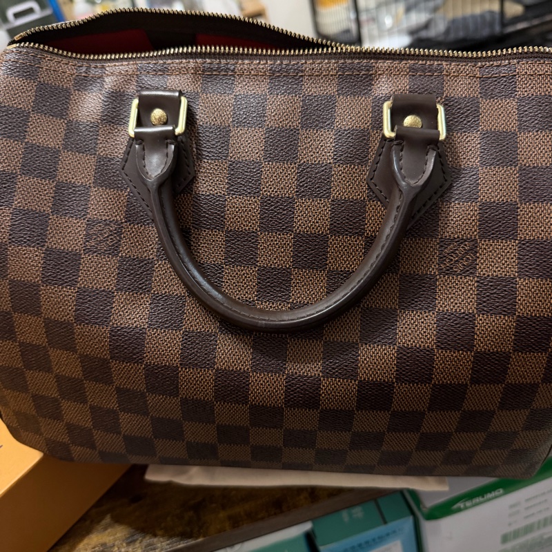 正品自用 LV Damier Ebene Speedy 35-10