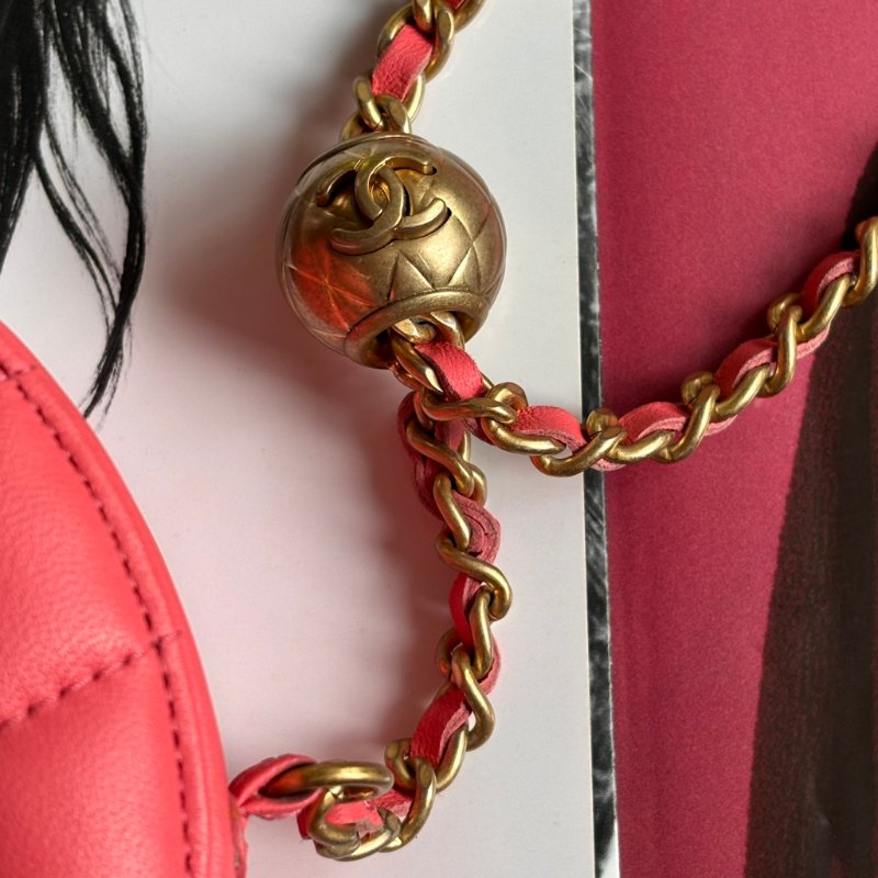 保卡款 30開 ::CHANEL::香奈兒 金球 胭脂玫瑰粉圓餅鏈條包 小金球包-2