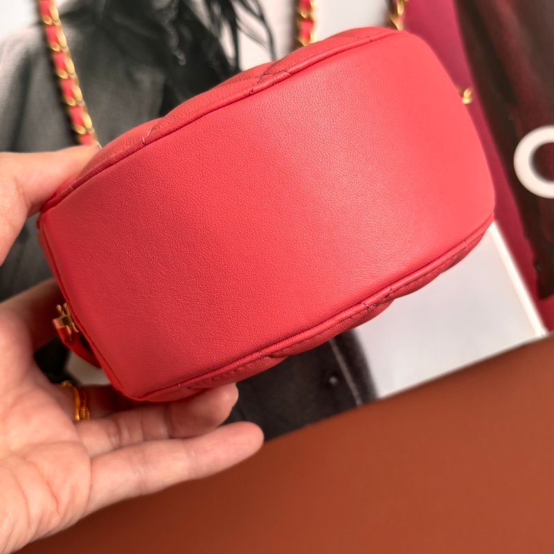 保卡款 30開 ::CHANEL::香奈兒 金球 胭脂玫瑰粉圓餅鏈條包 小金球包-5