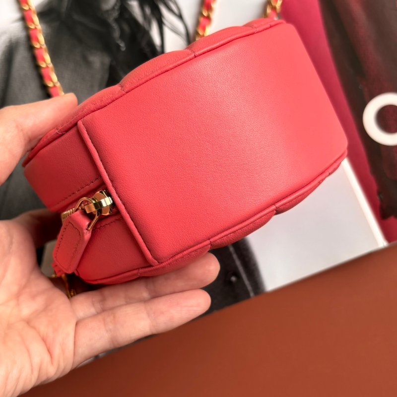 保卡款 30開 ::CHANEL::香奈兒 金球 胭脂玫瑰粉圓餅鏈條包 小金球包-6