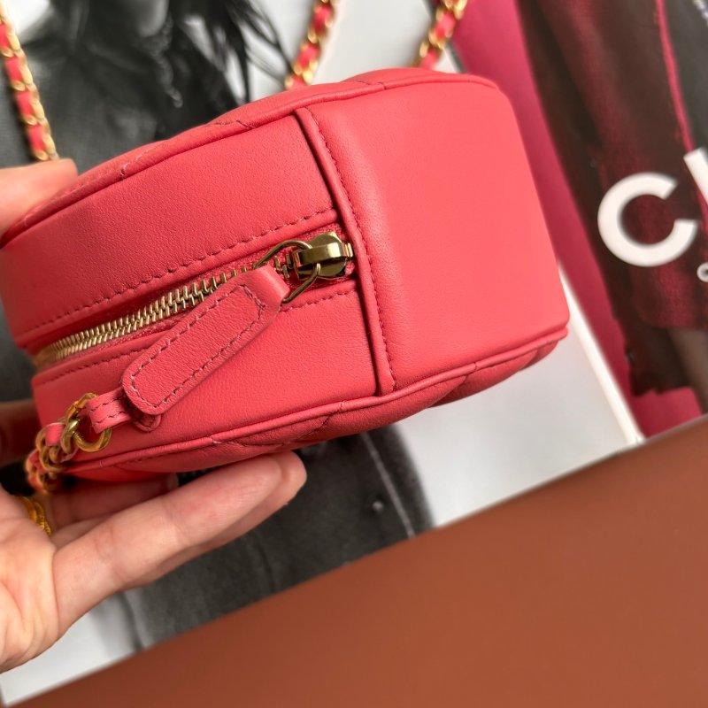 保卡款 30開 ::CHANEL::香奈兒 金球 胭脂玫瑰粉圓餅鏈條包 小金球包-7