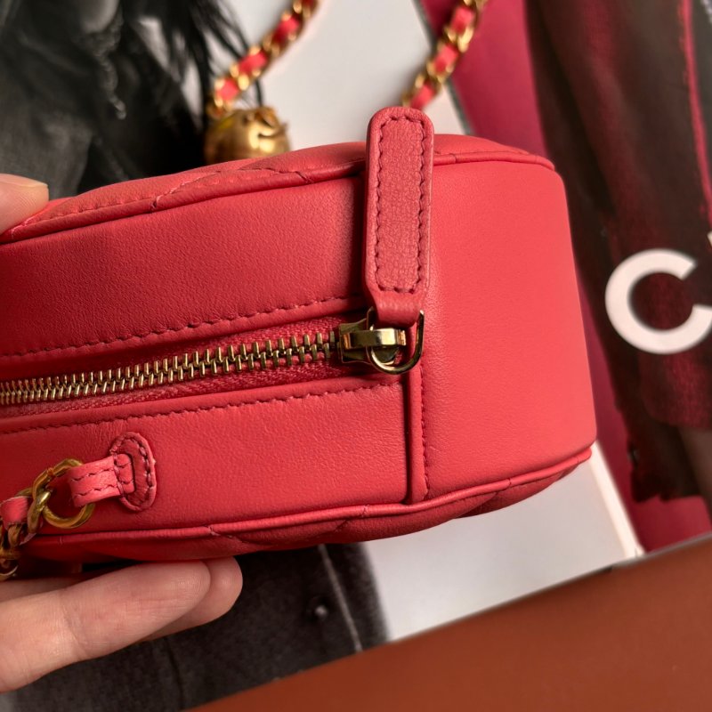 保卡款 30開 ::CHANEL::香奈兒 金球 胭脂玫瑰粉圓餅鏈條包 小金球包-8