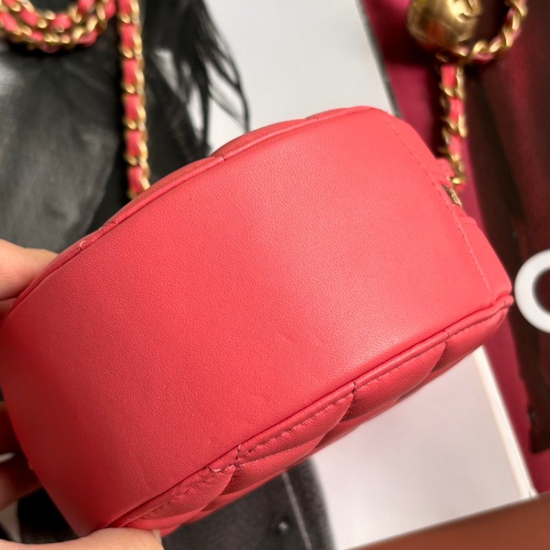 保卡款 30開 ::CHANEL::香奈兒 金球 胭脂玫瑰粉圓餅鏈條包 小金球包-12