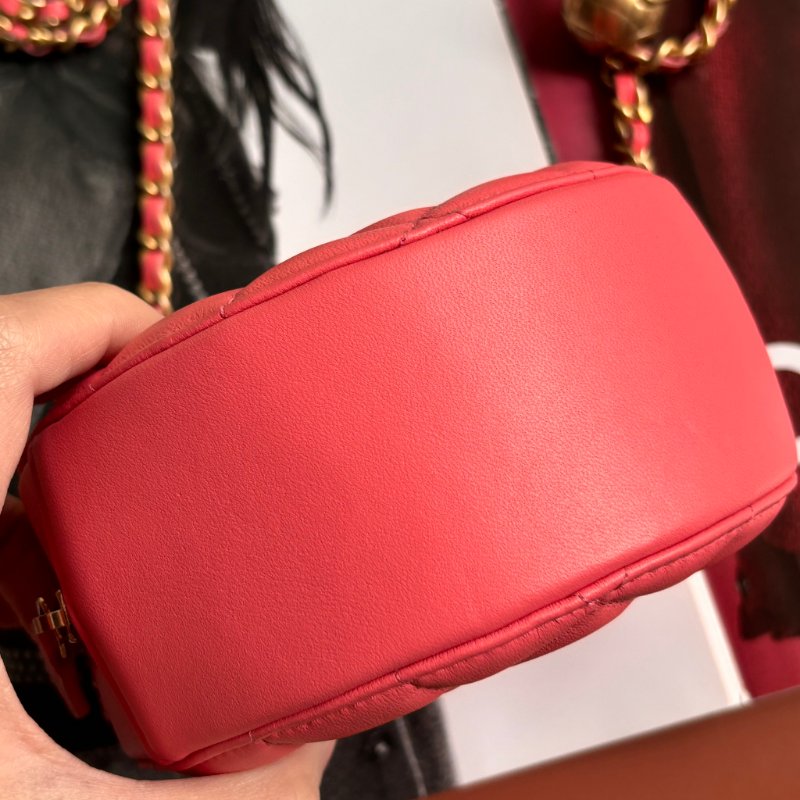 保卡款 30開 ::CHANEL::香奈兒 金球 胭脂玫瑰粉圓餅鏈條包 小金球包-13