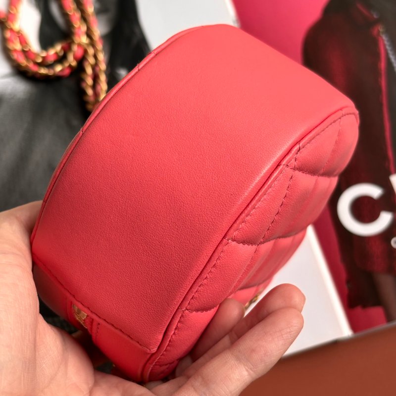 保卡款 30開 ::CHANEL::香奈兒 金球 胭脂玫瑰粉圓餅鏈條包 小金球包-15