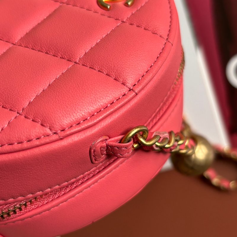保卡款 30開 ::CHANEL::香奈兒 金球 胭脂玫瑰粉圓餅鏈條包 小金球包-17