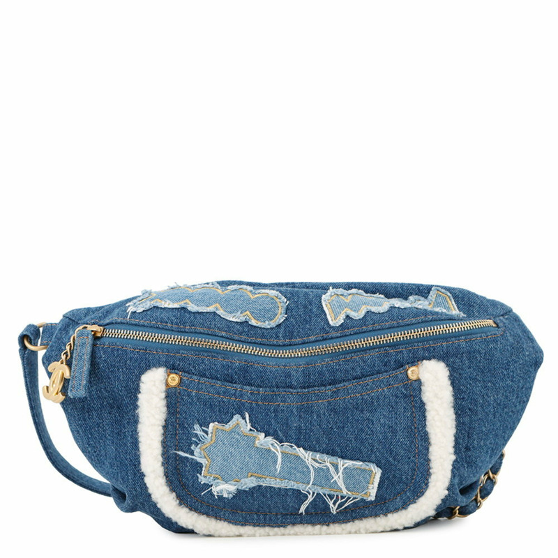 香奈兒 Coco Mark 牛仔布斜背包 CHANEL-0