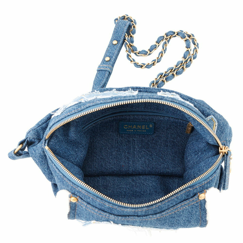 香奈兒 Coco Mark 牛仔布斜背包 CHANEL-5