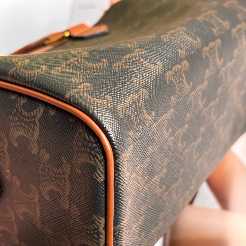 ::CELINE:: 經典凱旋門老花 小號波士頓包 斜背包 手提包-14