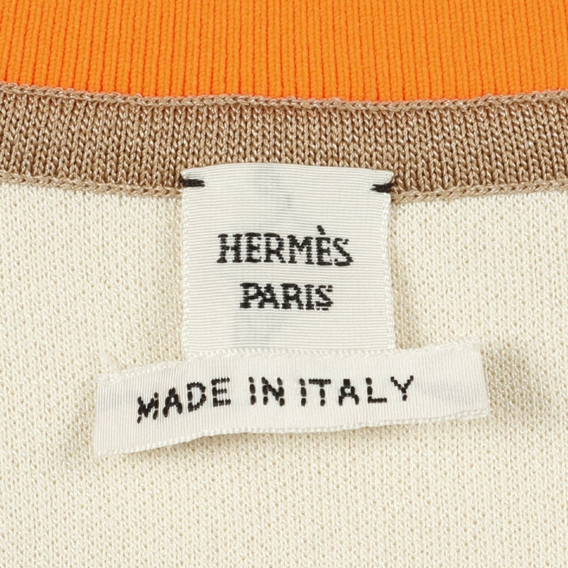 愛馬仕 JUNGLE LOVE 斜紋布 其他夾克 真絲 真絲 聚酯纖維 米色 橙色 米色 二手 女款-2